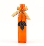 Deko Flasche mit Anhnger aus Glas in Orange, 21 cm hoch