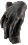 Casa Padrino Designer Deko Objekt Hnde Antik Bronze 28 x 15 x H. 11 cm - Luxus Kollektion Hand Skulptur