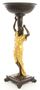 Casa Padrino Jugendstil Blumentopfstnder Bronze / Gold 33,2 x 33,2 x H. 76,4 cm - Luxus Bronzefigur 