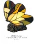 Tiffany Decoleuchte Durchmesser 16cm, Hhe 17cm LT1204 Schmetterling  Beige Lampe Leuchte  