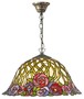 Casa Padrino Tiffany Deckenleuchte / Hngeleuchte mit Kette Mosaik Glas Durchmesser 40 cm - Leuchte Lampe 