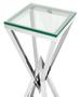 Casa Padrino Luxus Beistelltisch / Sule Edelstahl Silber 35 x 35 x H. 101 cm - Designer Tisch Mbel