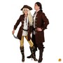 Kostm Piratin, Damen Mantel braun