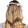 Blumen Stirnband Haarkranz im Boho Stil mit rosa Blten fr Damen