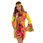 Hippie Kostm Mrs. Orange fr Damen Hippie-Kleid