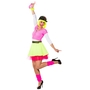 80er Jahre Kostm Rock mit Petticoat neonfarben fr Damen