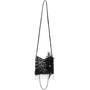 Charleston Handtasche schwarz 18 x 17 cm 20er Flapper-Tasche fr Damen