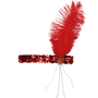 Charleston Haarband rot 20er-Jahre Kostm-Zubehr fr Damen