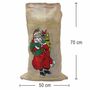 Weihnachtsmann-Sack 70 x 50 cm mit Motiv bedruckt Jutesack fr Geschenke