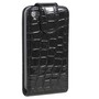 Handy Tasche Flip Krokodil Optik fr Handy iPhone 4 / 4s Schwarz