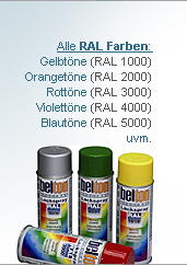 RAL Farben, Lackspraydose