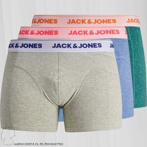 Herren Jack & Jones Set 3er Pack JACSUPER TWIST Trunks Boxershorts Stretch Unterhose Basic Unterwsche