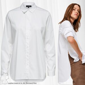 Damen SELECTED Lange Hemd Bluse Langarm Classic Tunika Regular Fit Oberteil SLFORI mit Reiverschluss