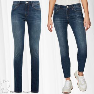 MAVI Damen Skinny Fit Jeans Normal Waist Denim Stretch Hose Bleached Used Design ADRIANA