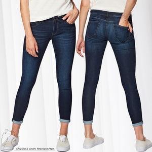 MAVI Damen Super Skinny Fit Ankle Jeans Normal Mid Waist Denim Stretch Hose Bleached Used Design LEXY