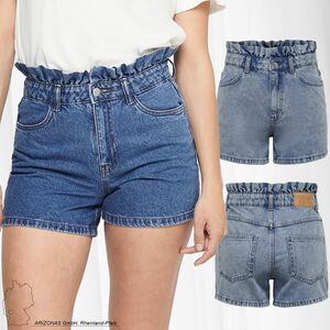 JDY Damen Denim Jeans Shorts Kurze Bermuda Pants Sommer Hose Paperback Pants mit Falten JDYCALANDRA