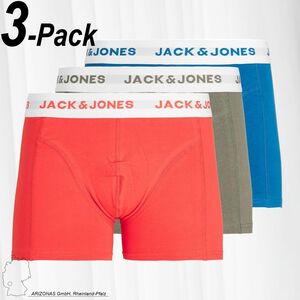 Herren JACK & JONES 3-er Stck Pack Boxershorts Trunks Set Stretch Hose Basic Unterwsche JACDANIEL