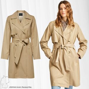 Damen SELECTED Eleganter Trench Coat Basic bergang Mantel Zweireihige Jacke mit Grtel SLFWEKA