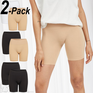 VILA Damen Shorts Leggings 2-er Stck Pack Kurze Radlerhose Stretch Unterrock Mini Pants VISEAM