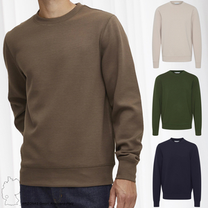 Casual Friday Basic Sweater Langarm Rundhals Ausschnitt Pullover Longsleeve mit glattem Stoff CFSebastian