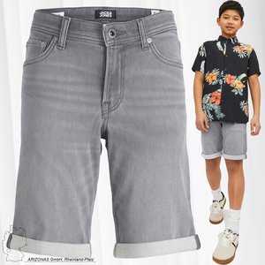 JACK&JONES Jeans Shorts Kurze Denim Hose Weiche Oberschenkellange Pants mit Gummizug Regular Fit JJIRICK