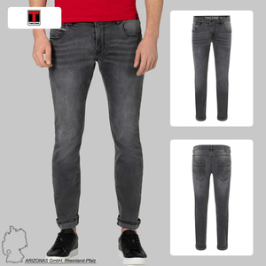 TIMEZONE Slim Fit Jeans 5-Pocket Basic Hose Denim Pants Stoned Washed Tapered Trousers SCOTTTZ