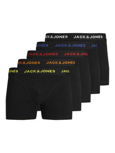 JACK&JONES Boxershorts 5er-Pack Basic Trunks Kurze Unterhosen Logo Print Design JACBLACK