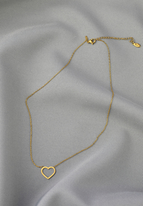 ANELY Halskette mit Herz Anhnger Elegantes Modeschmuck aus Edelstahl