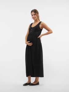 MAMALICIOUS Langes Umstandskleid mit U-Ausschnitt Schwangerschaft 2-in-1 Maxi Dress Still Mode