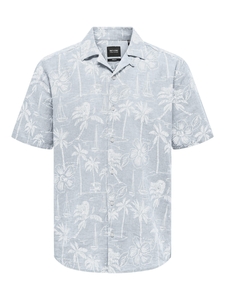 ONLY & SONS Herren Kurzarm Hemd Tropisches Sommerhemd mit Sommer Design Bequemes Casual Shirt