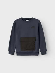 NAME IT Jungen Pullover mit Knguru-Tasche Trendiges Design Bequemer Kinder Sweater