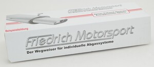 Friedrich Motorsport 70mm Sportendschalldmpfer mittig fr Mini R56 Cooper S inkl. JCW 1.6l Turbo 120/128/135/141/147/155/160kW ab Bj. 2006