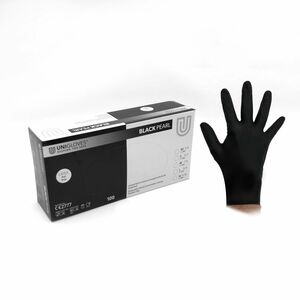 Untersuchungshandschuhe Handschuhe schwarz, Nitril, unsteril puderfrei 100 Stck