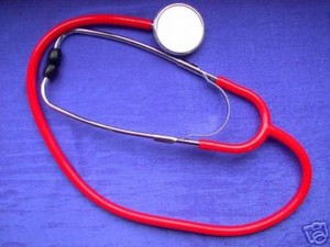 Flachkopf Stethoskop rot, fr Arzt, Praxis, Krankenhaus