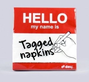 doiy Namens-Papierservietten - Tagged Napkins, 20 Stck