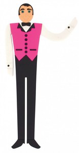 Pylones Handtuchhalter Nestor pink-schwarz