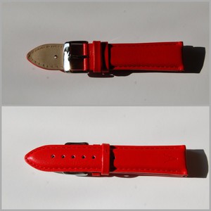 Akteo Ersatz-Armband Leder 22 mm - signalrot