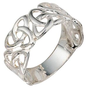 Damen Ring breit 925 Sterling Silber (Gre: 58)