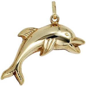 Anhnger Delfin 333 Gold Gelbgold Delfin Anhnger