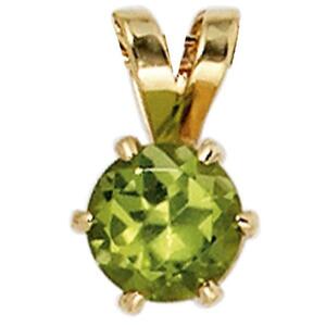 Anhnger 585 Gold Gelbgold 1 Peridot grn Gold Anhnger