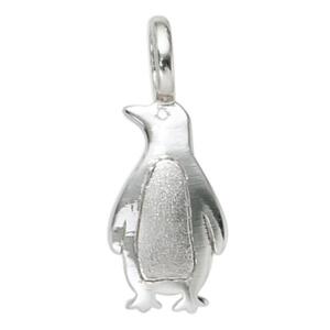 Anhnger Pinguin 925 Sterling Silber rhodiniert teilmattiert
