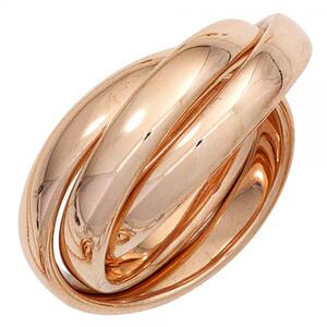Damen Ring 3-reihig verschlungen 585 Gold Rotgold Rotgoldring (Gre: 56)