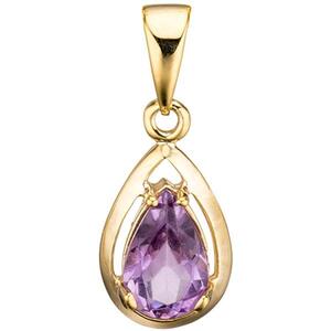Anhnger 333 Gold Gelbgold 1 Amethyst