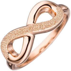 Damen Ring Unendlichkeit 925 Silber rotgold mit Struktur (Gre: 54)
