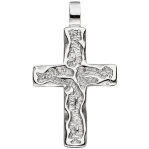 Anhnger Kreuz 925 Sterling Silber gehmmert Silberkreuz