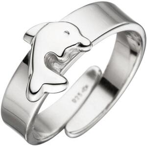 Kinder Ring Delfin 925 Sterling Silber Kinderring, verstellbar (Gre: 46)