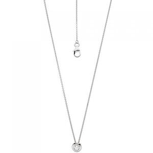 Collier Kette mit Anhnger 585 Weigold 1 Diamant Brillant 45 cm