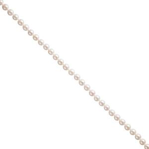 Akoya Perlen Schnur wei leicht barock Durchmesser ca. 6-6,5 mm