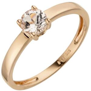 Damen Ring 585 Gold Rotgold 1 Morganit rosa Goldring Morganitring (Gre: 60)