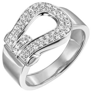 Damen Ring 925 Sterling Silber 30 Zirkonia, 12 mm breit (Gre: 52)